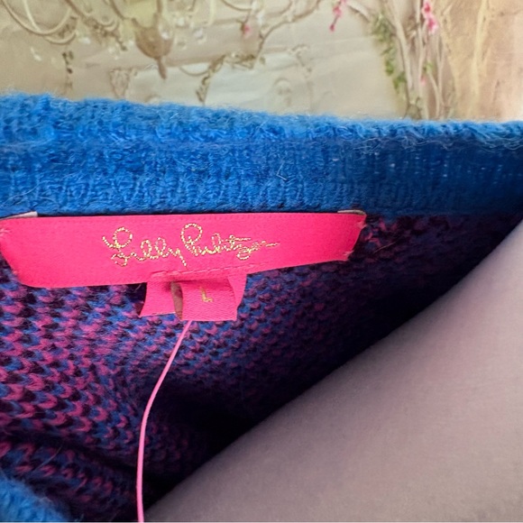 NEW Lilly Pulitzer Ferrara Vibrant Floral Sweater in blue flare - Picture 12 of 12